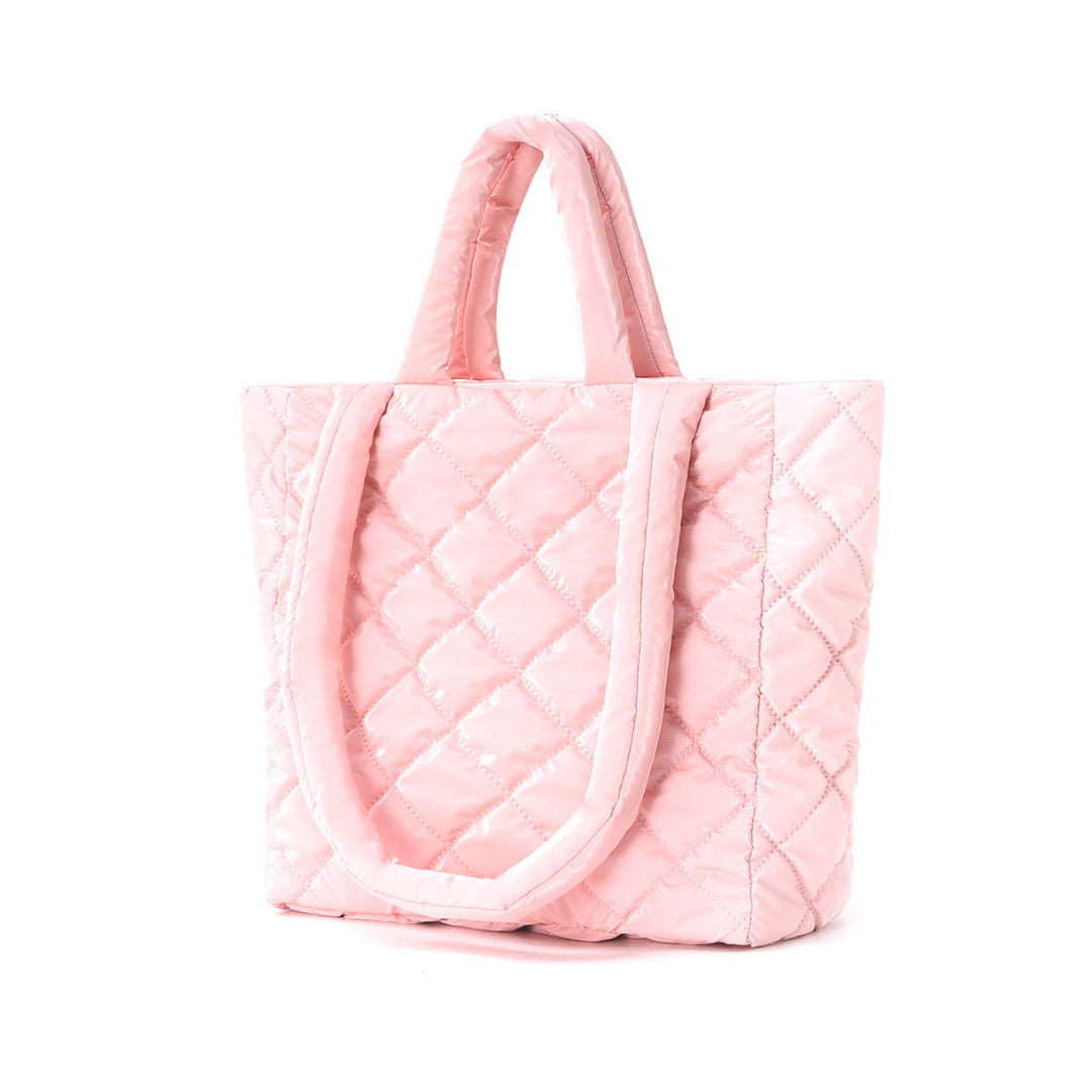 Padded Tote Bag in Modern Check Design Kalsten