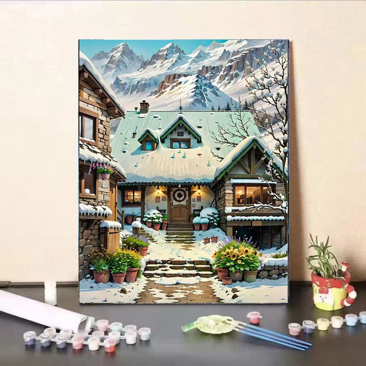 Scenic Village Landscape Paint by Numbers Kit Kalsten