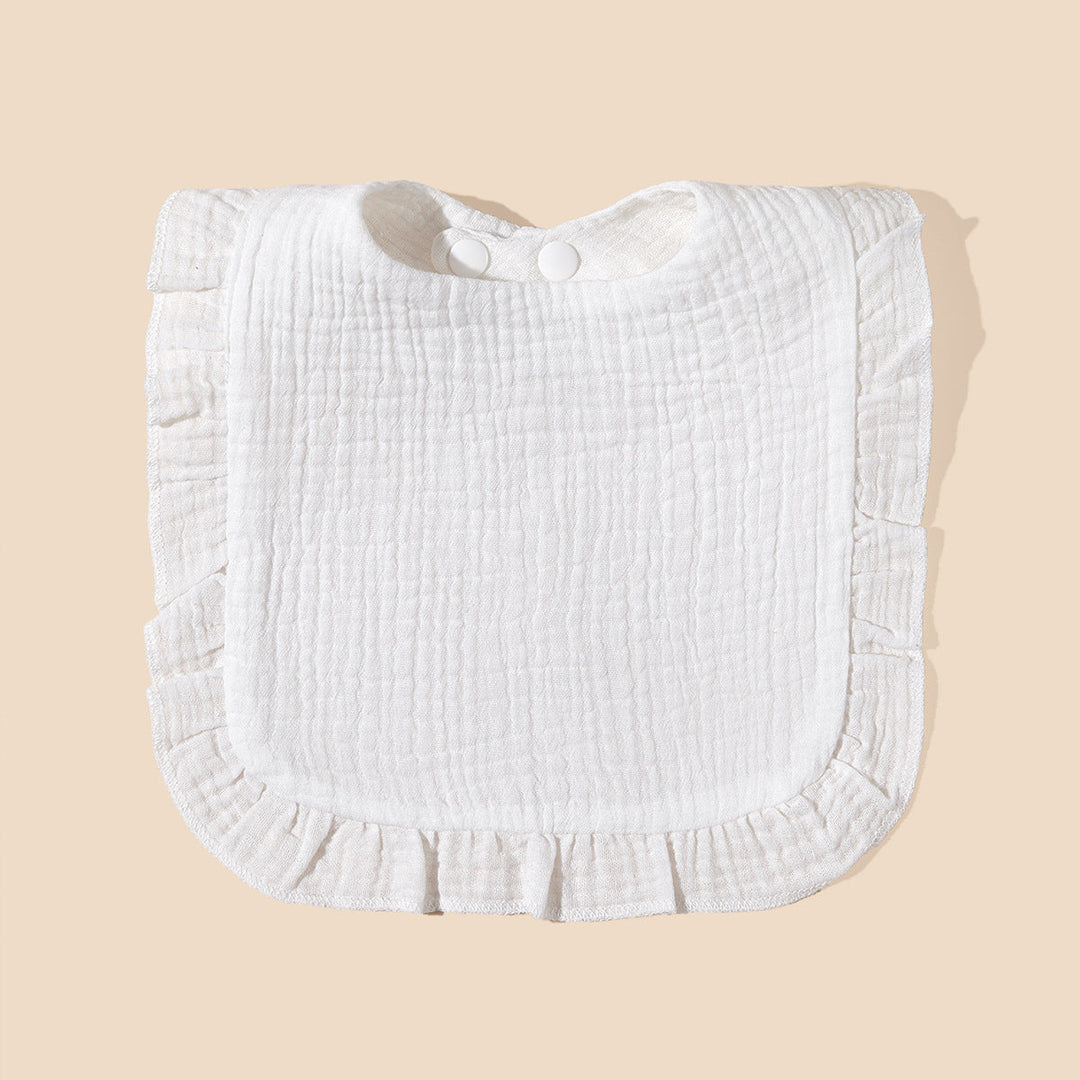 Soft Ruffled Muslin Baby Bib kalsten