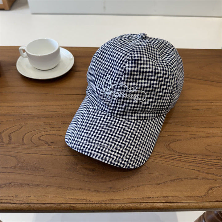 Women's Gingham Checkered Baseball Cap Kalsten
