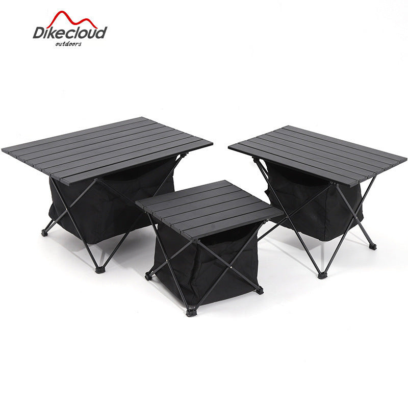 Foldable Camping Table With Integrated Storage Kalsten