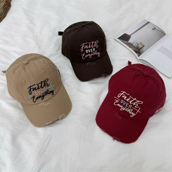 Women's Distressed Embroidered Baseball Cap Kalsten