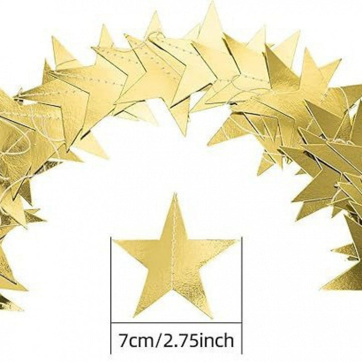 Unisex nan hanging star garlands made of metallic paper for party decoration and photo background Kalsten