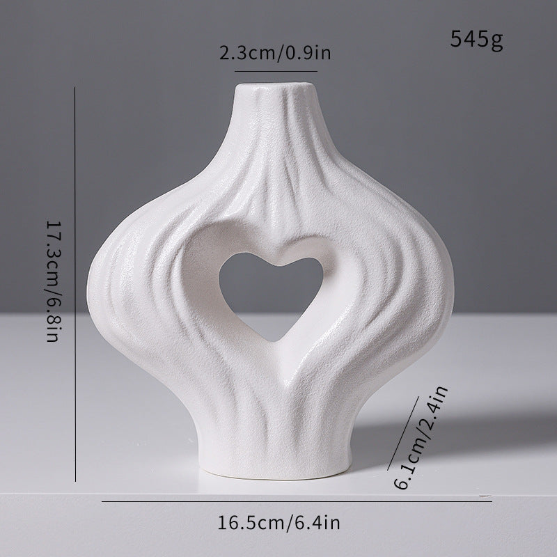 Artistic Heart-Shaped Decorative Vase