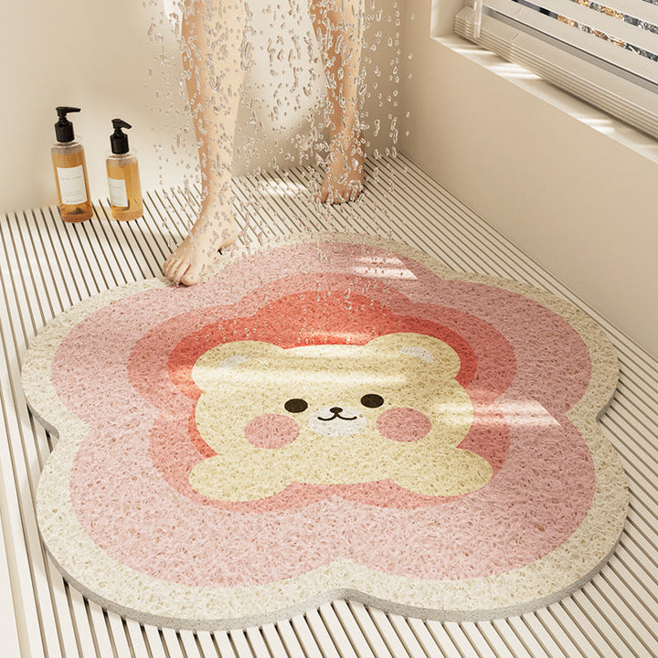 Floral Design Bath Mat Kalsten