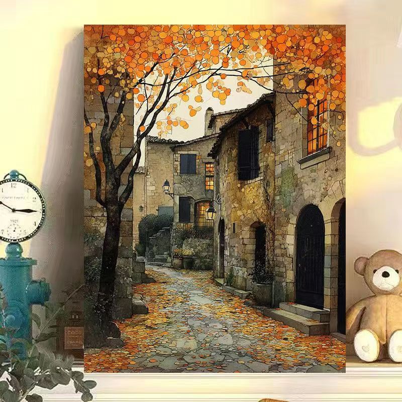 Vintage European Landscape Canvas Art Print Kalsten