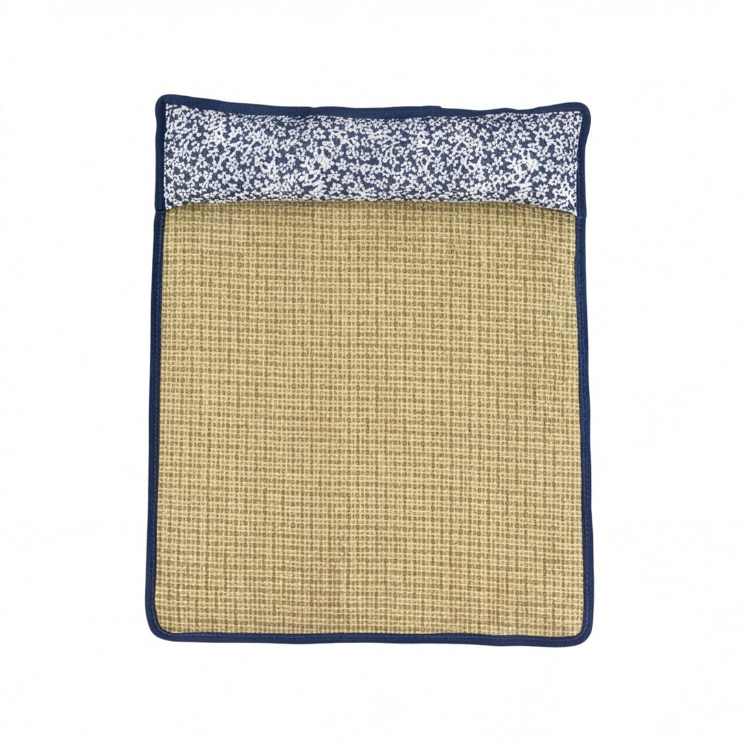 Unisex nan cooling sisal sleeping mat with padded neck pillow for pets Kalsten