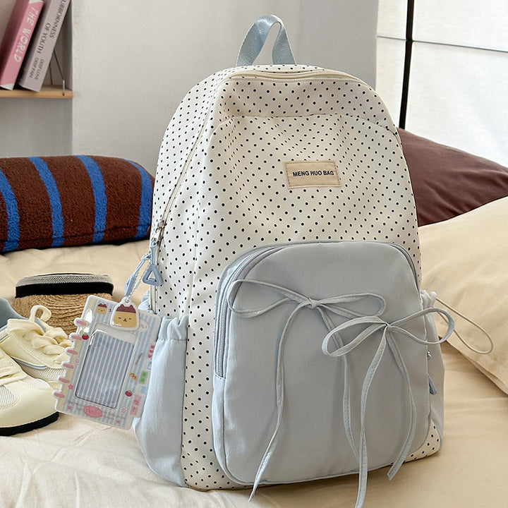 Minimalist Polka Dot School Backpack