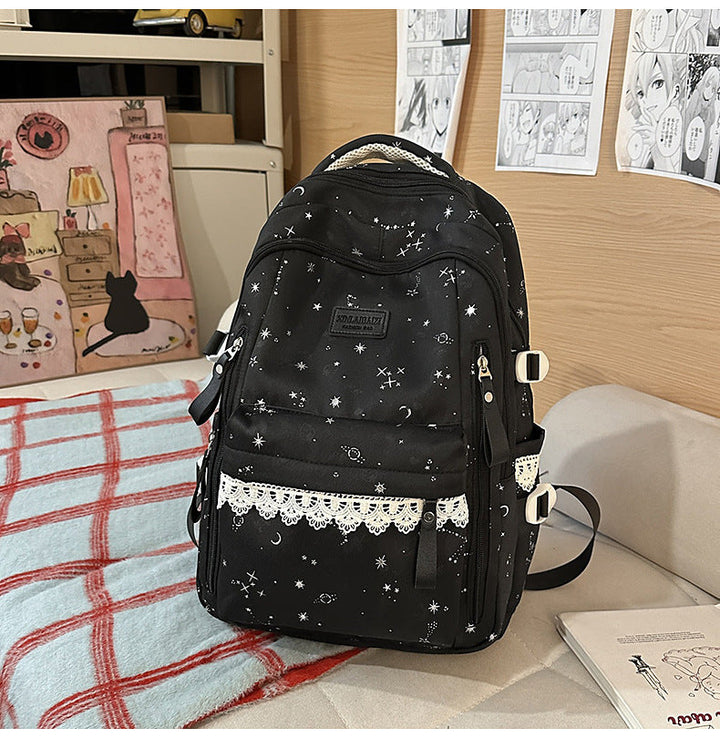 Elegant Multi-Compartment School Backpack