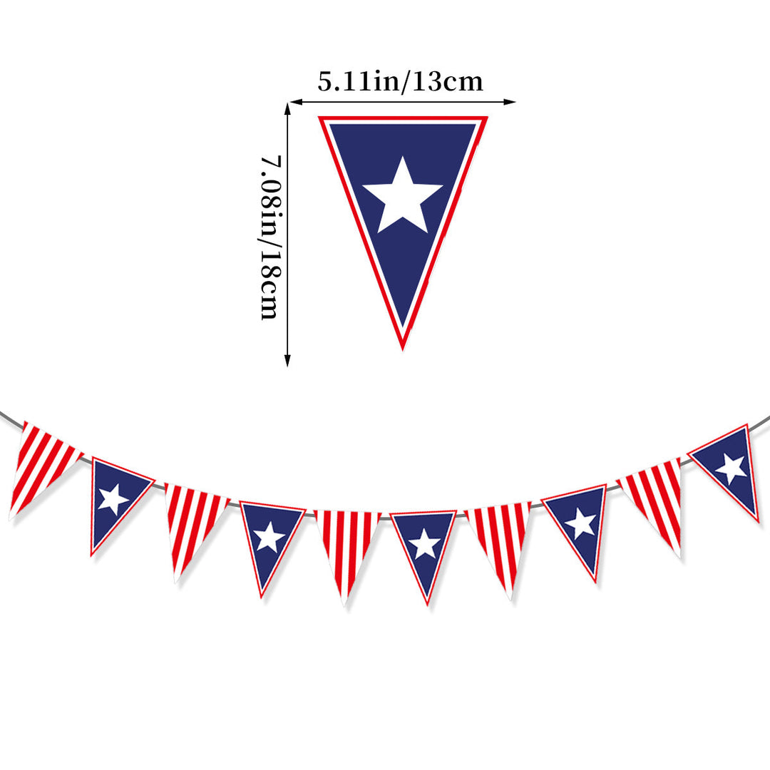 Unisex nan pennant string made of durable polyester with star and stripe motif for party decoration Kalsten