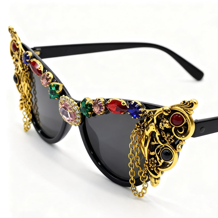 Ladies extravagant glamour sunglasses with intricate embellishments Kalsten