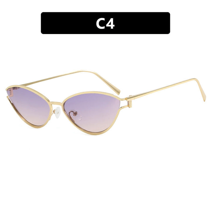 Ladies Cat-Eye Sunglasses in Elegant Gold Frame Kalsten