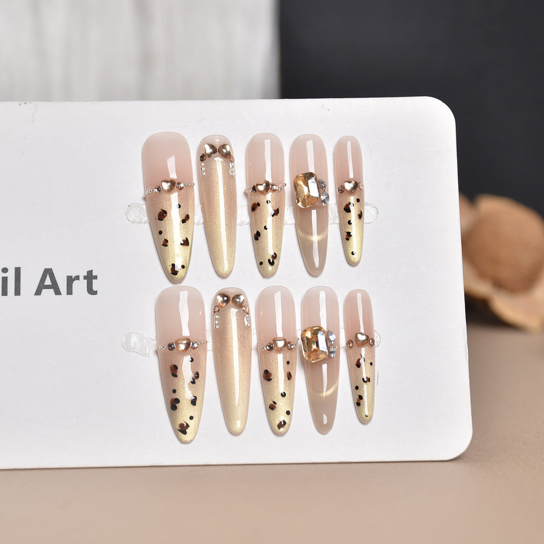 Decorative Crystal-Embellished Press-On Nails Kalsten