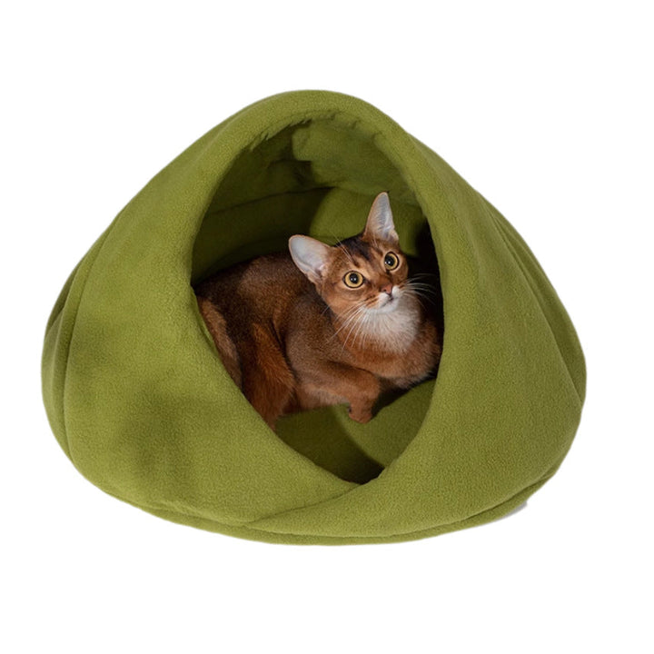 Cozy Fleece Cat Cave Bed  Dog Bed