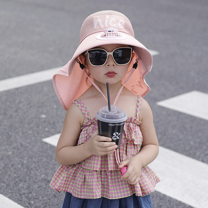 Child-Sun-Protective-Hat with Neck Protection, Breathable Mesh and Adjustable Chin Strap Kalsten