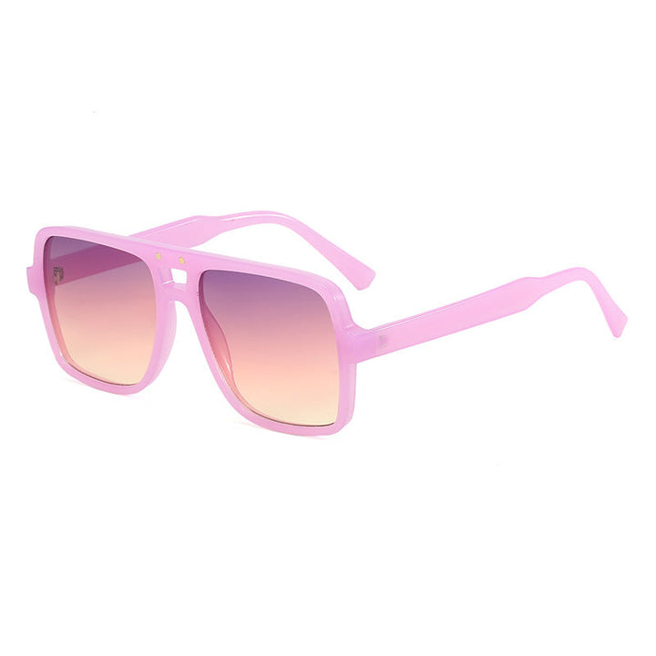 Women's square oversized sunglasses with trendy transparent frame Kalsten