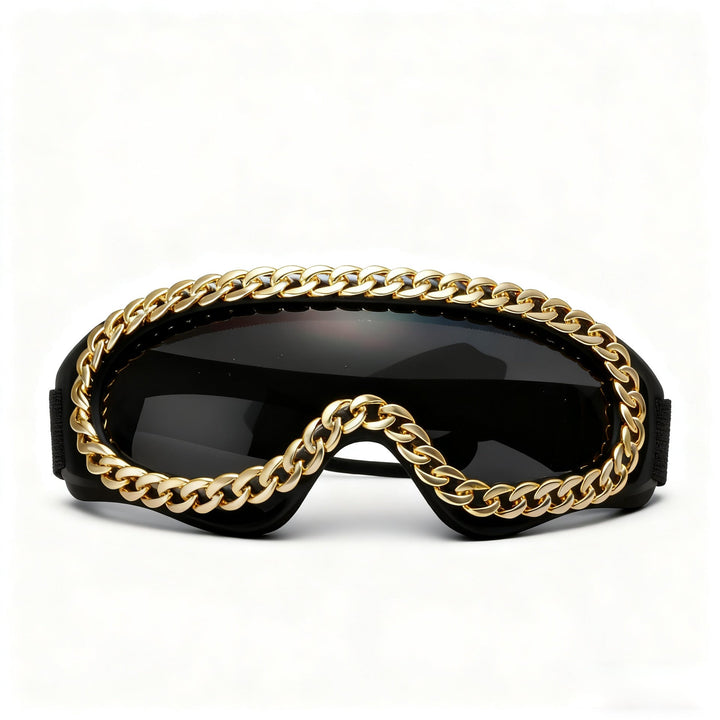 Women's fashionable sports sunglasses with golden chain decoration Kalsten