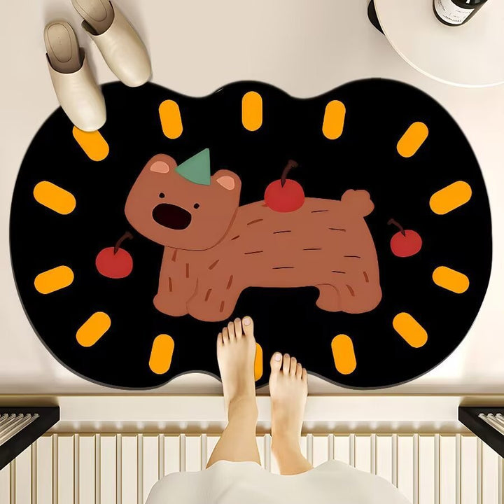 Cute Cartoon Bear Bath Mat Kalsten
