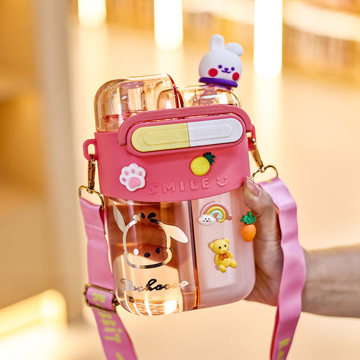 Women's water bottle with interactive design and practical shoulder carrying function Kalsten