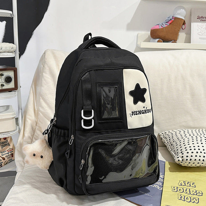 Functional School Backpack with Clear Pocket Kalsten