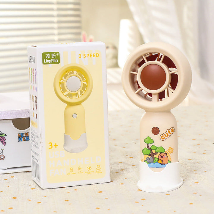 Women Handheld Mini-Fan with USB Charging Function and Ergonomic Design Kalsten