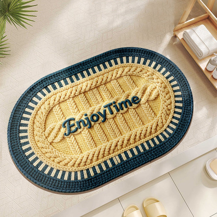 Textured Braided Area Mat