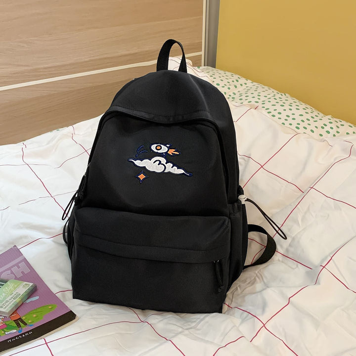 Fashionable backpack with artistic embroidery design Kalsten