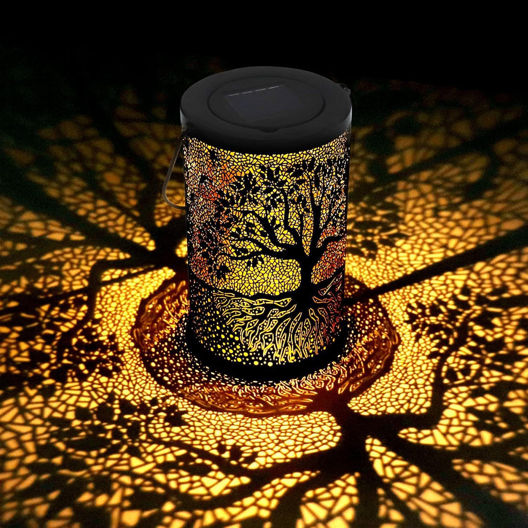 Intricate Metal Shadow Projection Table Lamp With Rechargeable LED Kalsten