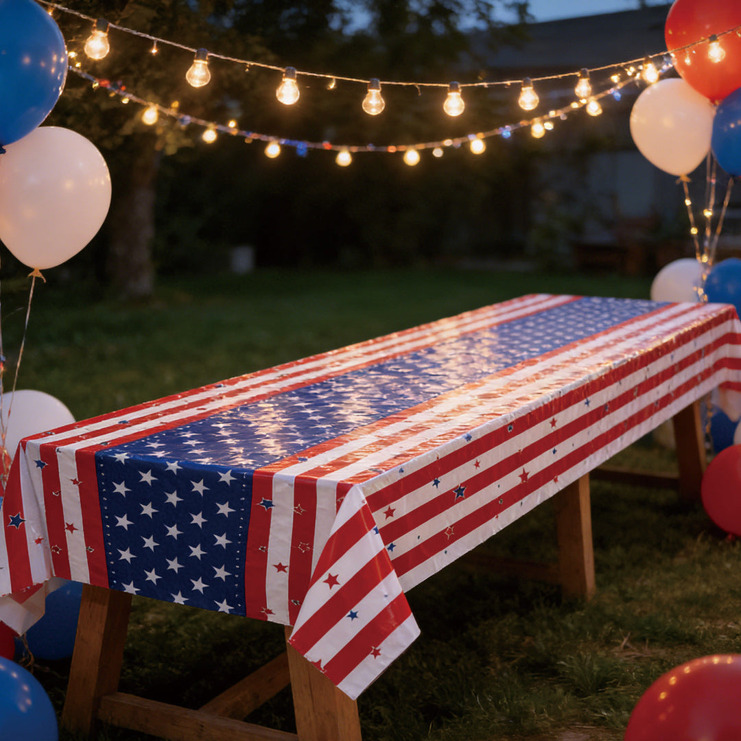 Unisex nan coated tablecloth with stars and stripes pattern, wipeable and waterproof Kalsten