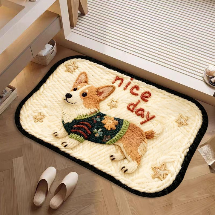 Decorative Dog-Themed Bath Rug Kalsten