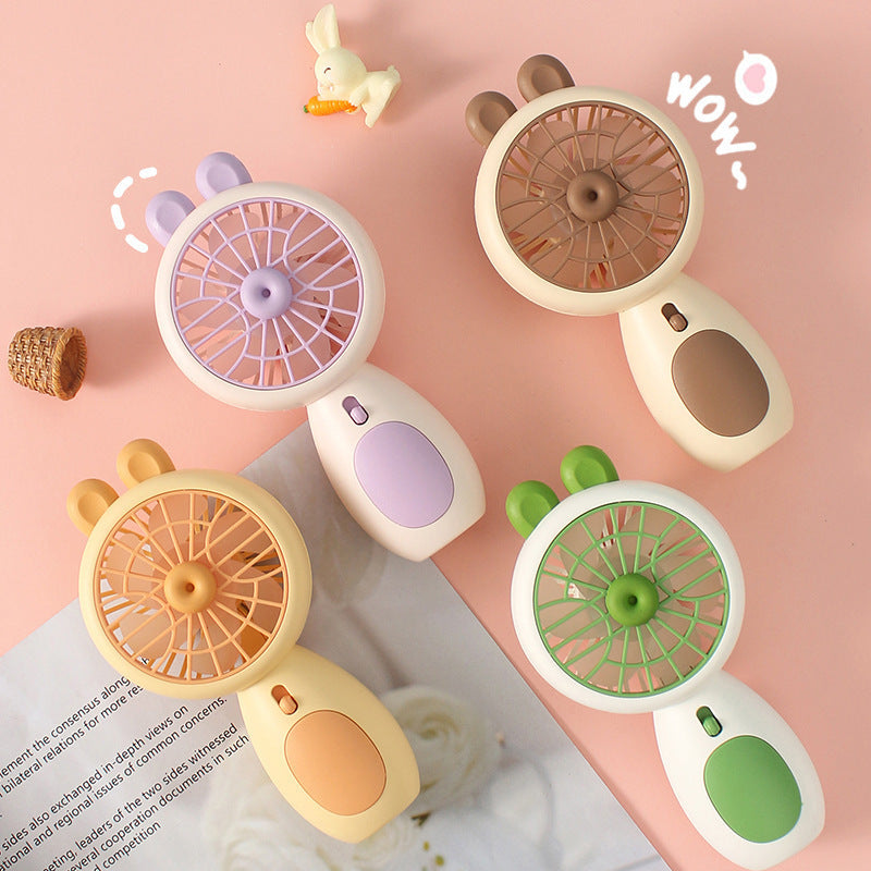 Women's Portable Handheld Fan with Cute Ears Kalsten
