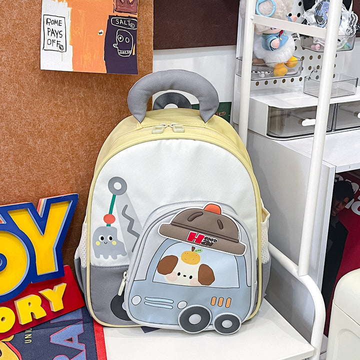 Children's Playful Vehicle-Themed Mini School Backpack