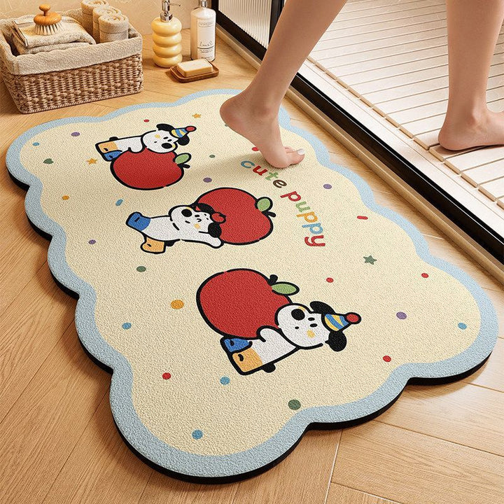 Playful Cloud-Shaped Puppy Bath Mat Kalsten