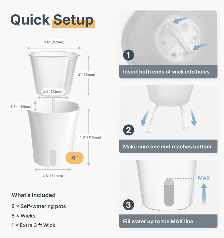 Self-Watering Plant Pot Set Kalsten