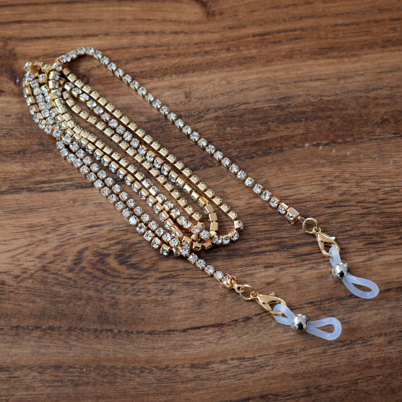 Glamorous Crystal-Accented Eyewear Chain Kalsten