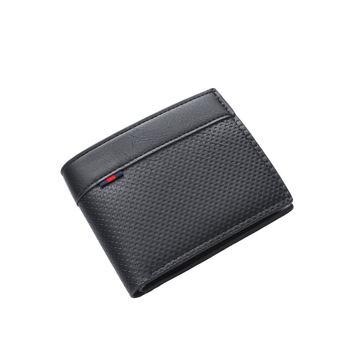 Textured Bi-Fold Leather Wallet Kalsten