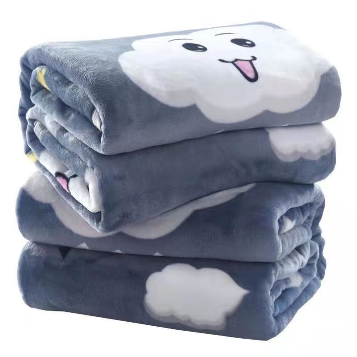 Women Cozy Fleece Blanket with Stars and Moons Kalsten