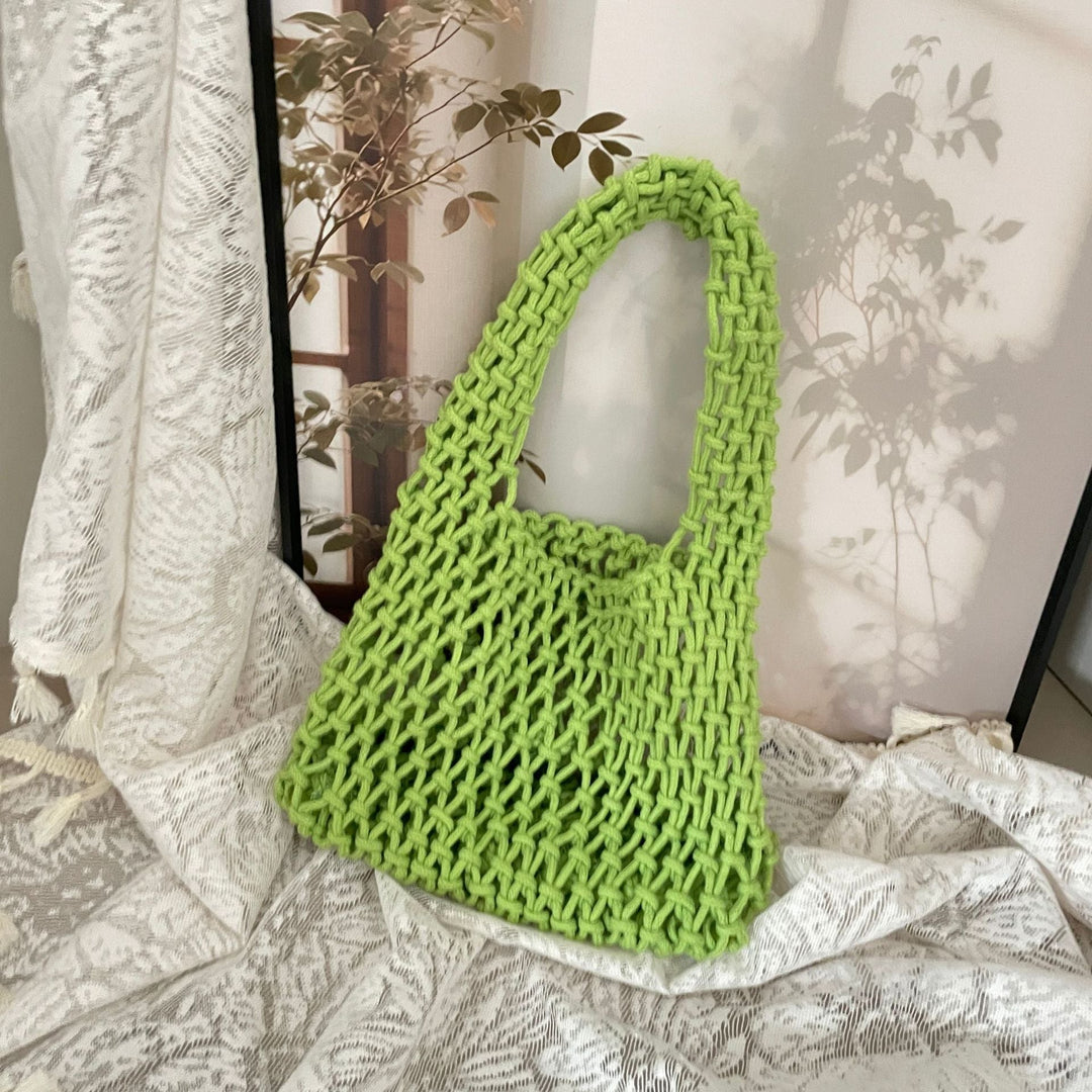 Hand-knotted tote bag in modern design Kalsten