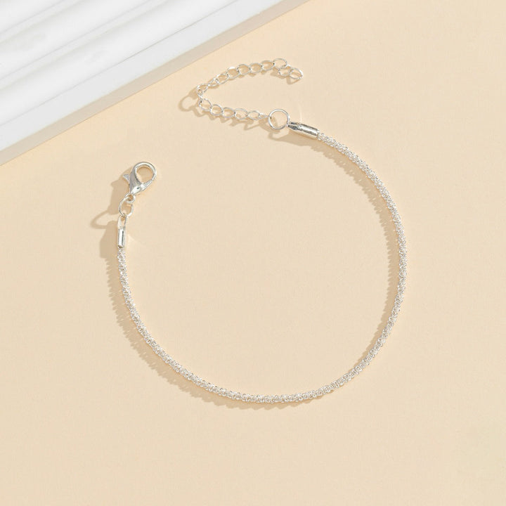 Sleek Adjustable Crystal Ankle Bracelet Kalsten