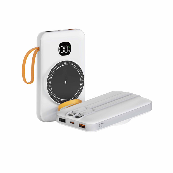 Portable power bank with integrated inductive fast charging function and LED charging status indicator Kalsten