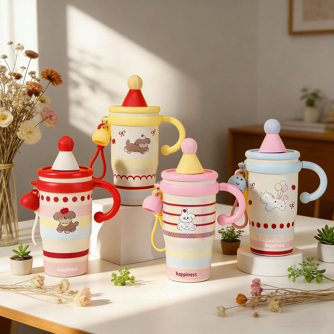 Ladies colorful and creative drinking cups with lid Kalsten