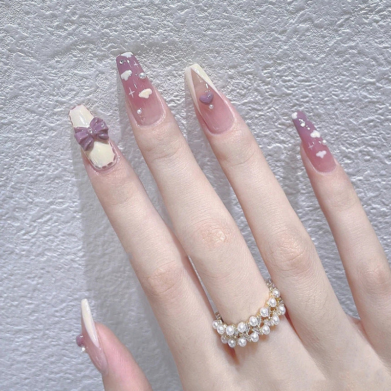 Glamorous Heart Nail Tips Kalsten