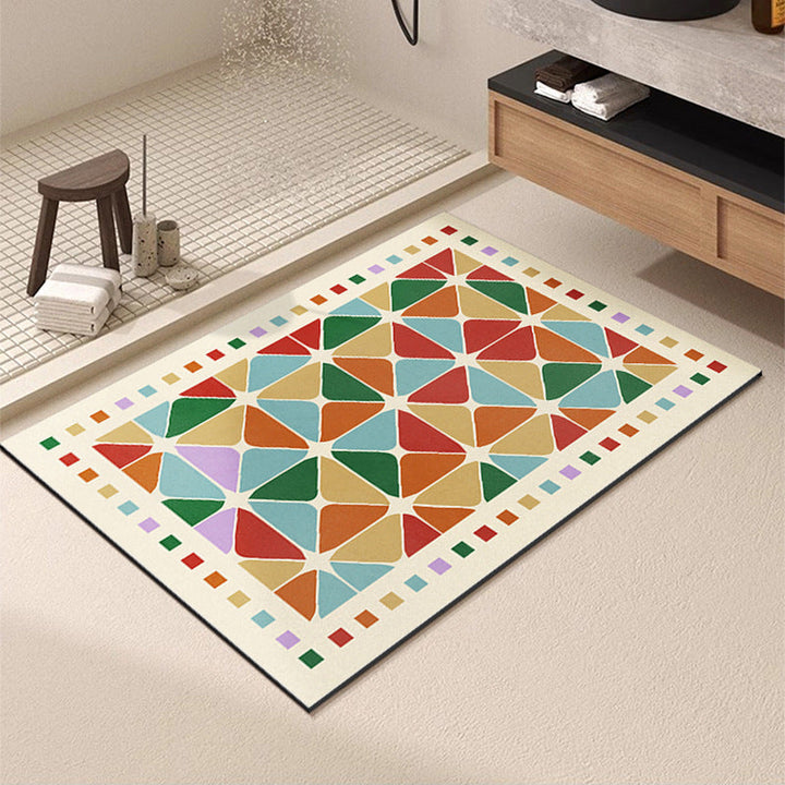 Geometric Patterned Bath Mat Kalsten