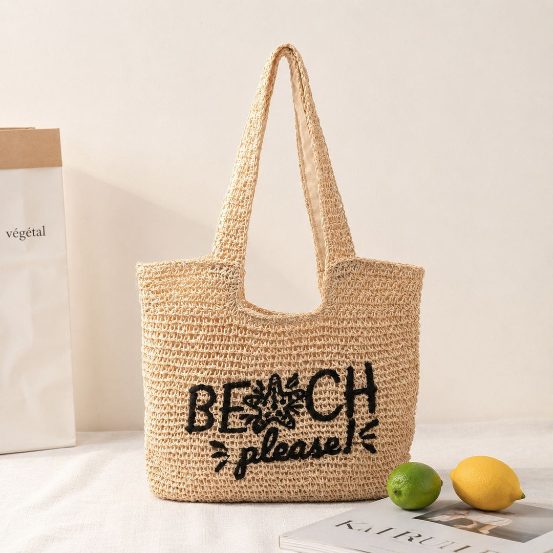 Beach bag with Embroidered Lettering Kalsten