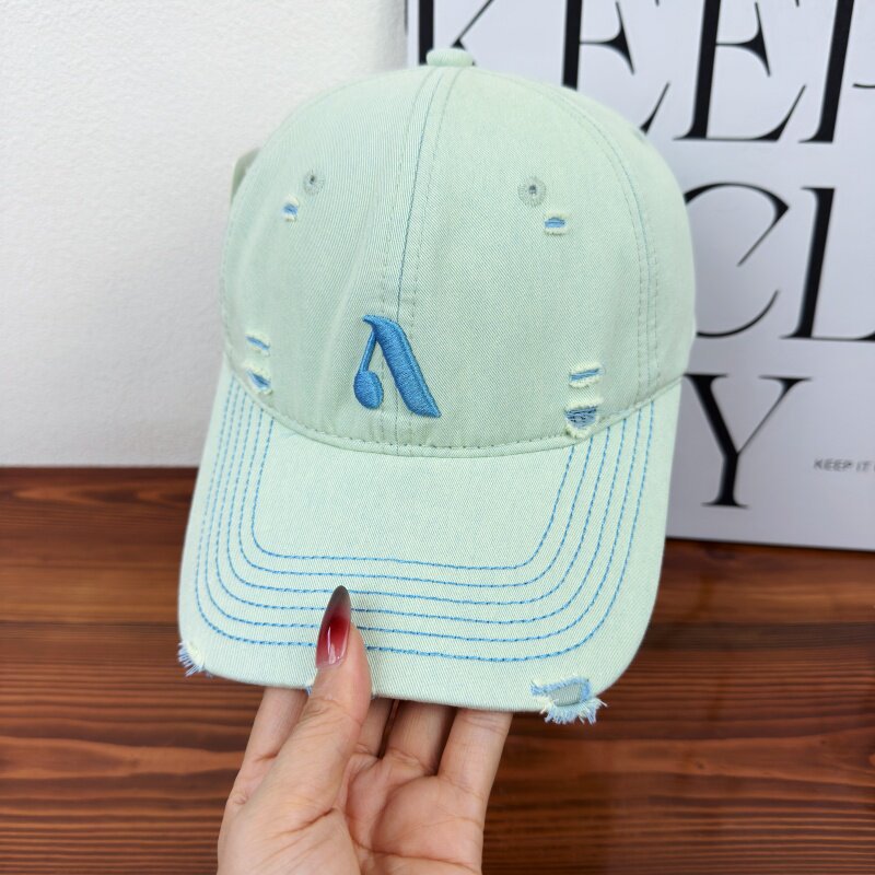Men's Distressed Denim Style Cap Kalsten