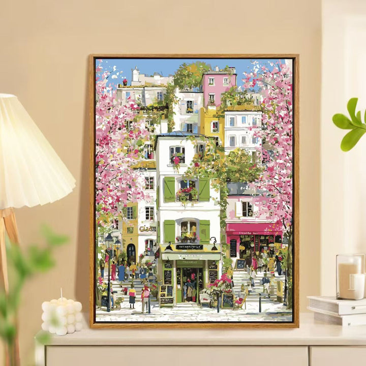 Charming Springtime Market Landscape Wall Art Kalsten