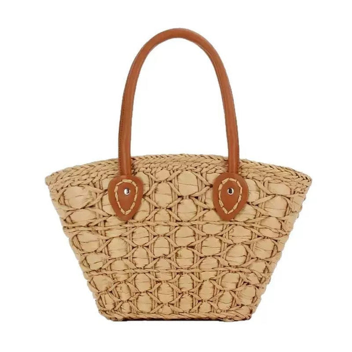 Handcrafted basket bag with elegant leather accents Kalsten