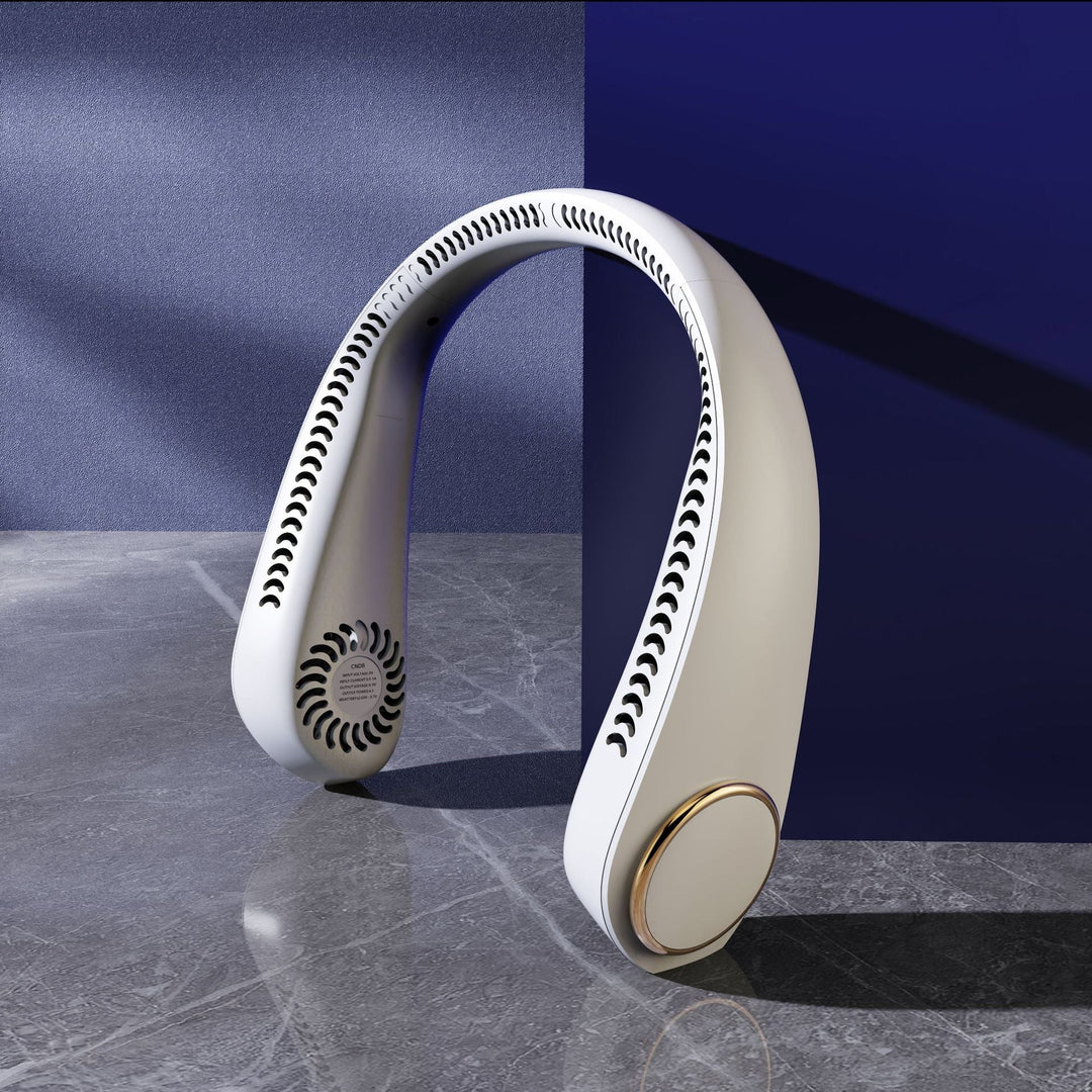 Cooling wearable bladeless neck fan with brushless motor adjustable tri-speed AR airflow Kalsten