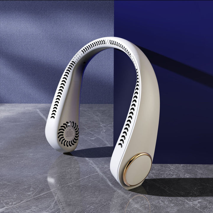 Cooling wearable bladeless neck fan with brushless motor adjustable tri-speed AR airflow Kalsten