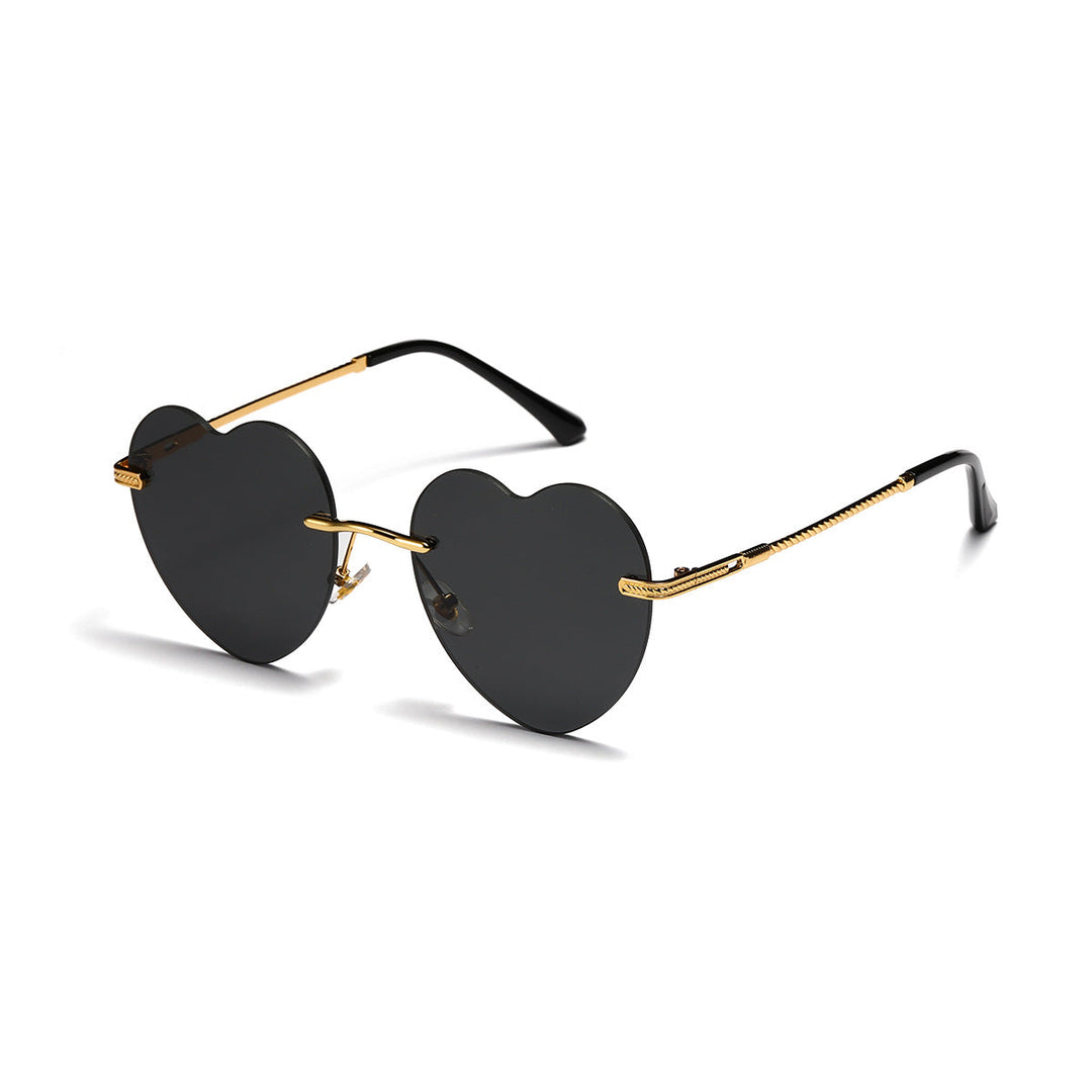 Ladies trendy heart sunglasses with mirrored lenses Kalsten
